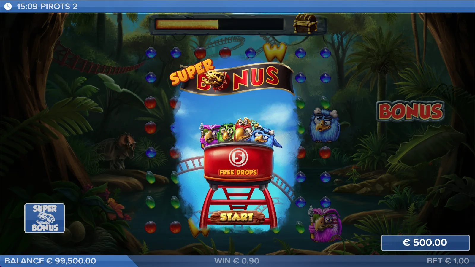 Λειτουργία μπόνους Pirots 2 με ενεργοποιημένα Free Drops